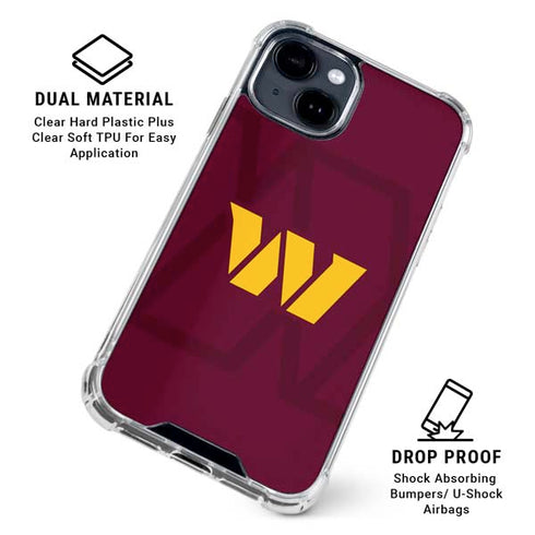 NFL Washington Commanders Large Logo iPhone 15 Clear Case